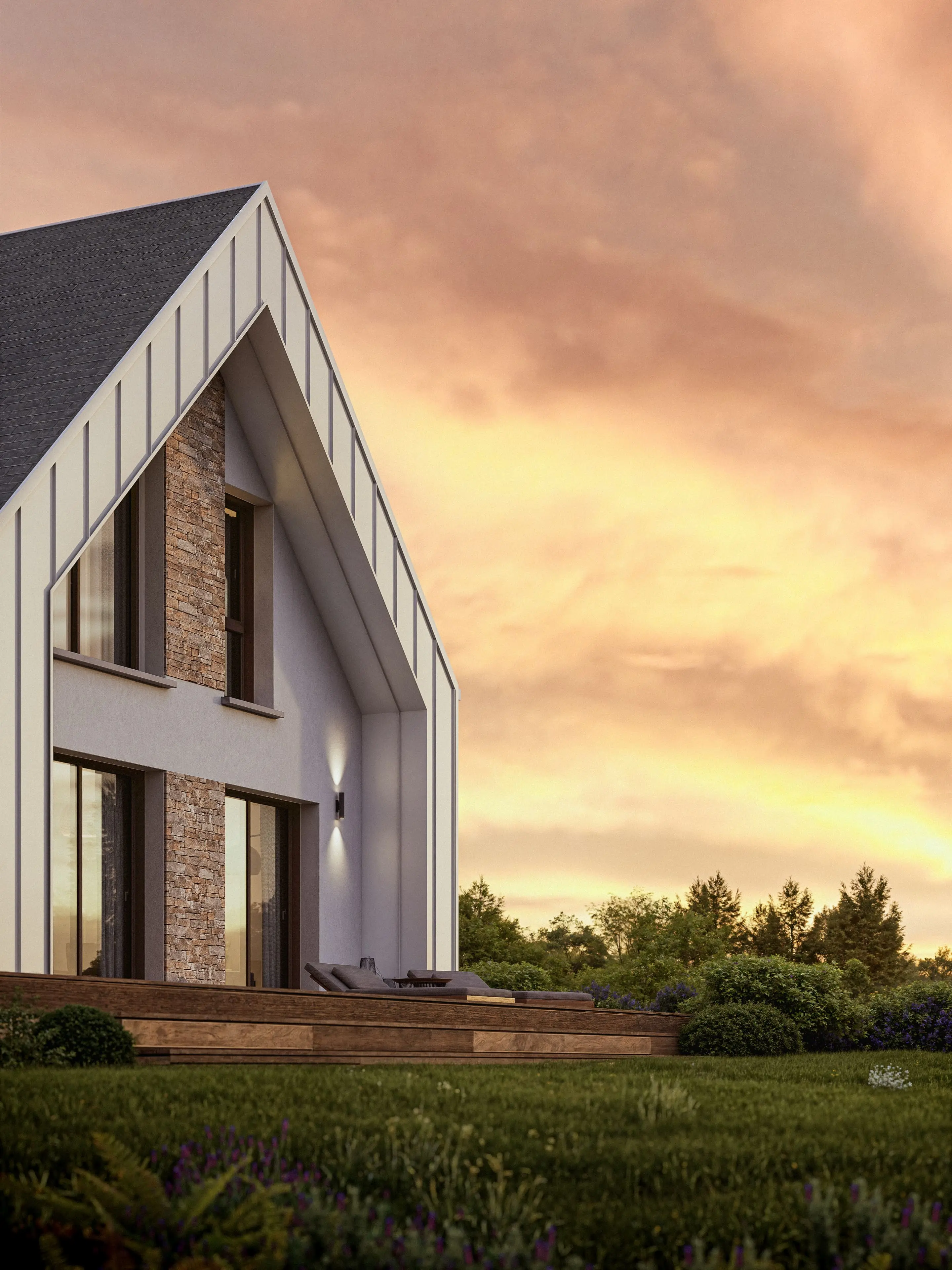 projet 3d membre ronan pignon pierre terrasse coucher soleil
