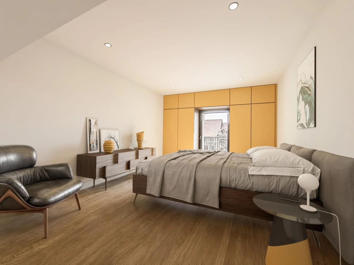 projet 3d membre victor chambre dressing ocre