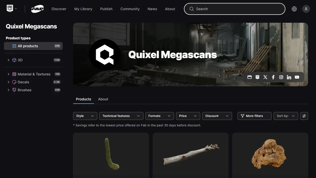 quixel megascans fab