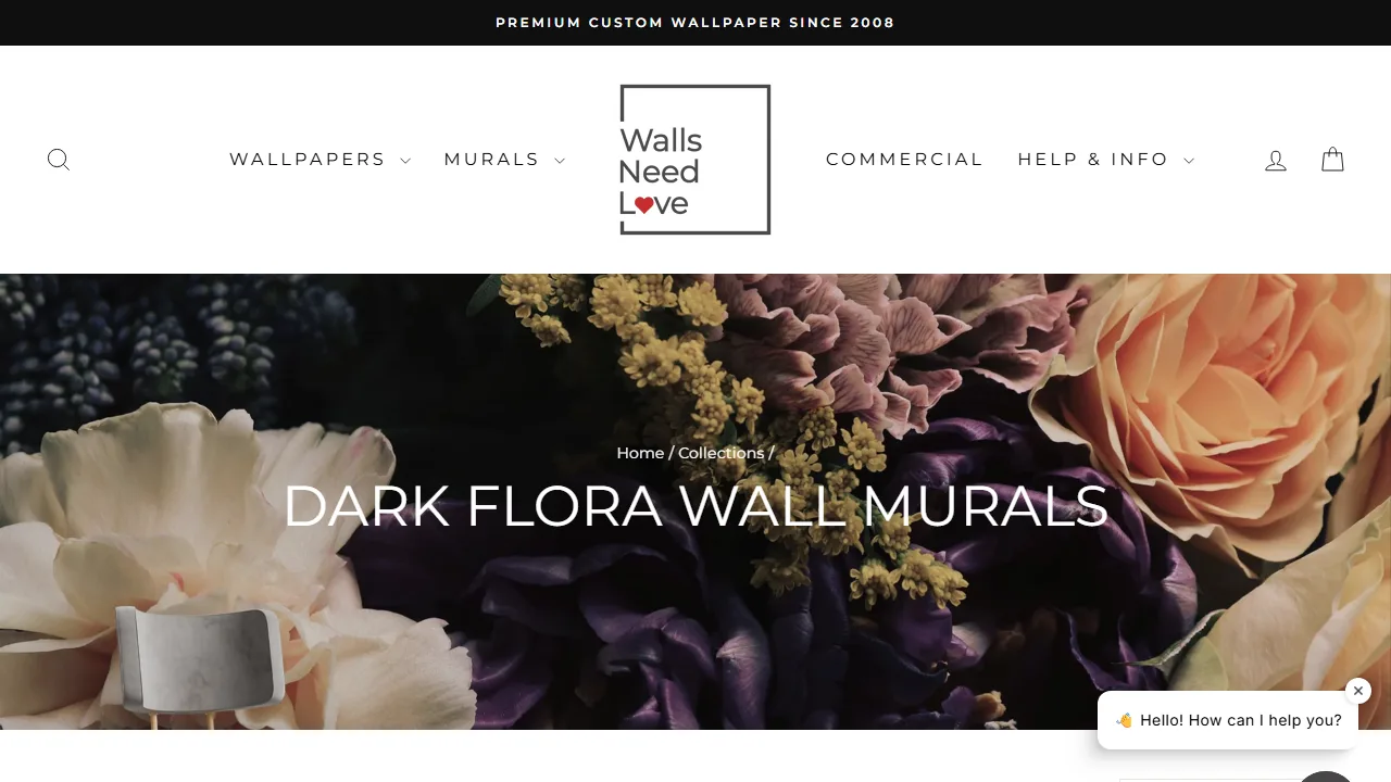 walls need love dark flora